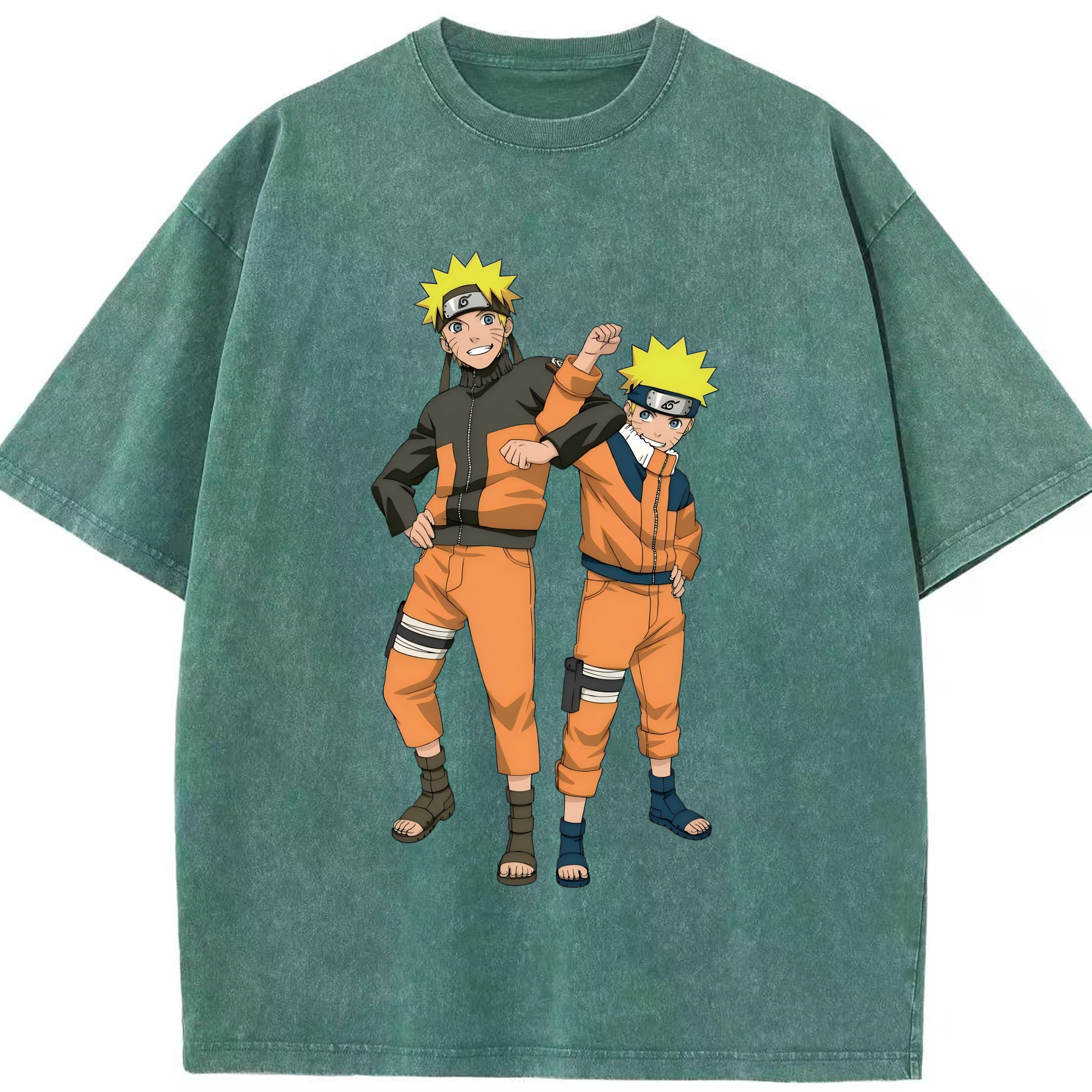 （画像用） NARUTO -ナルト- うずまき ナルト Uzumaki Naruto 綿100% ヴィンテージ風 半袖Tシャツ（フロントプリント）